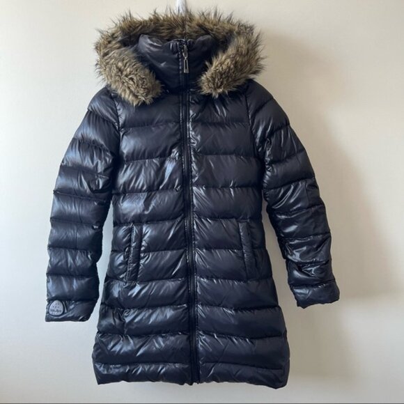 𝅺SOIA & Kyo Reversible Down Puffer Parka Black - Picture 2 of 16